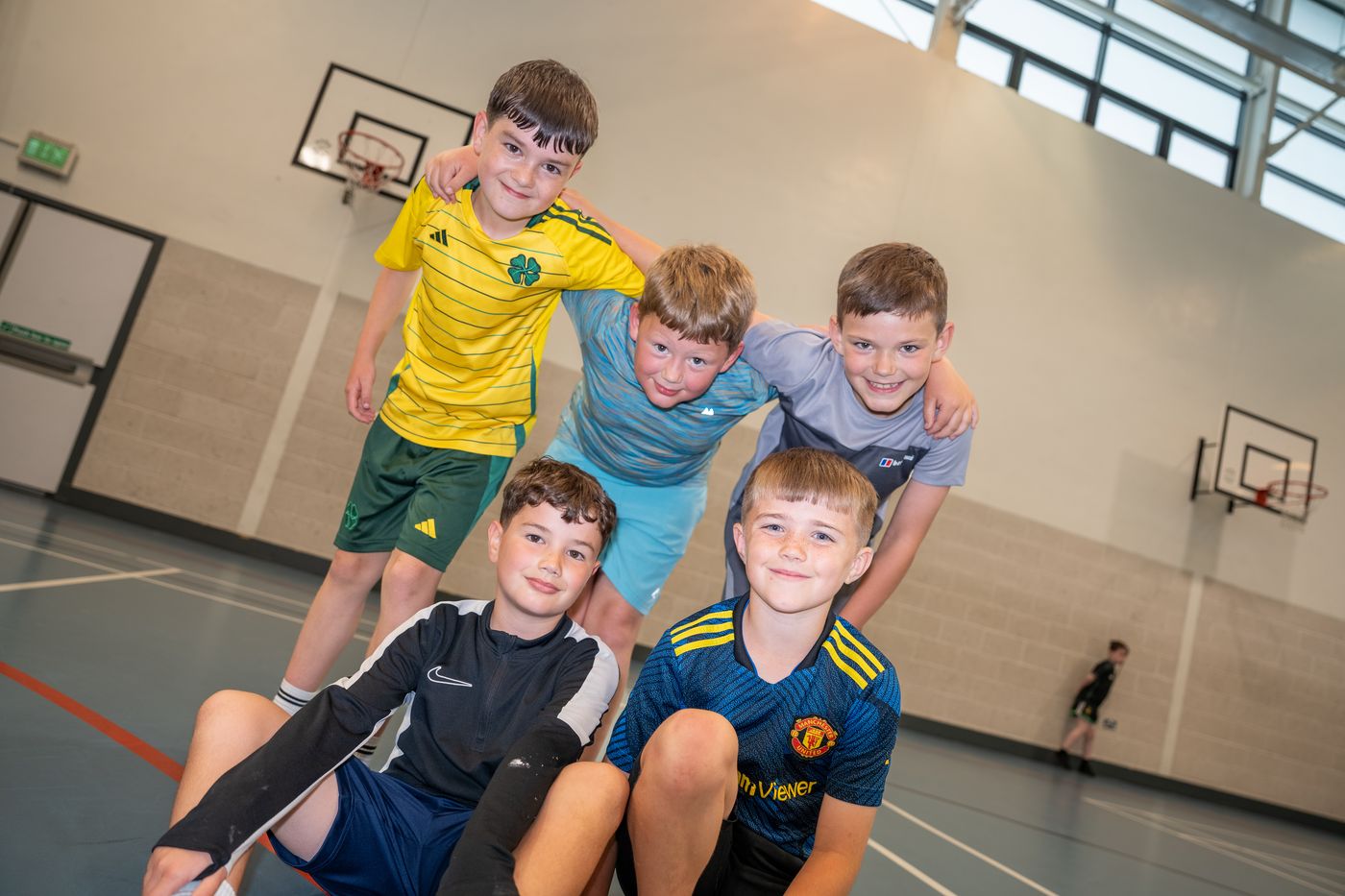 Members having fun in the sports hall